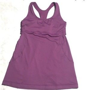 LuluLemon Cool Racerback Tank Top Womens Size 4 Purple Athletic Yoga Ladies